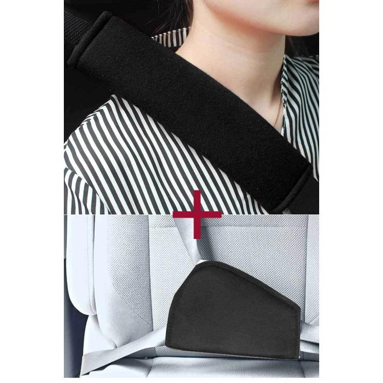 Araba Emniyet Kemeri Yumuşatıcı Oto Kemer Küçültme Seti Çocuk Baş Boyun Kemer Daraltıcı 2li Set