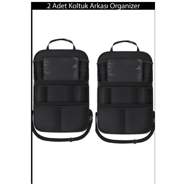 Araba Koltuk Arkası Eşya Düzenleyici Organizer Koltuk Arkası Koruyucu Dağınıklığa Son Cepli 2adet