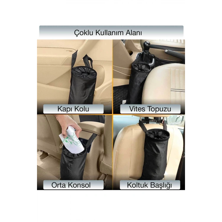 Araç İçi Çok Amaçlı Çöp Kutusu & Saklama Kutusu