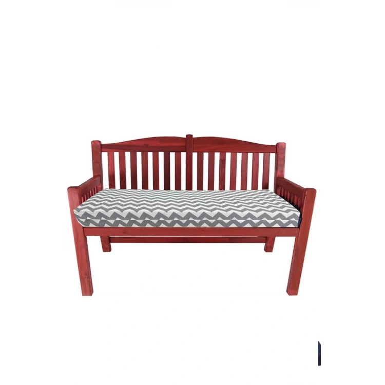 Bağlama Aparatlı Bahçe Balkon Bank Sandalye Minderi Ban Oturma Minderi 100x45x8 CM  Gri Zigzag