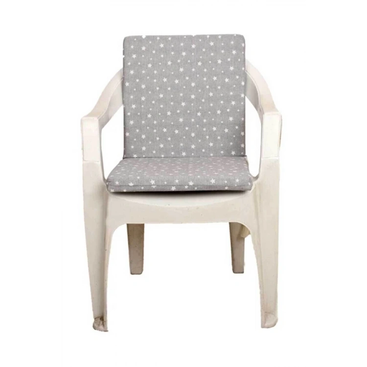 Bahçe Balkon Salon Yıldız Desenli Sandalye Minderi 1 Adet