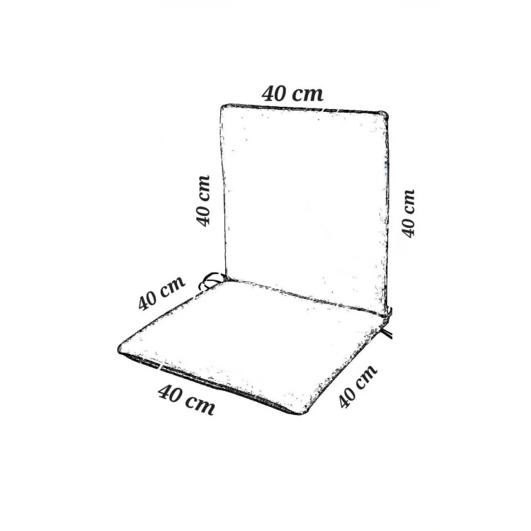 Bahçe Balkon Salon Yıldız Desenli Sandalye Minderi 1 Adet