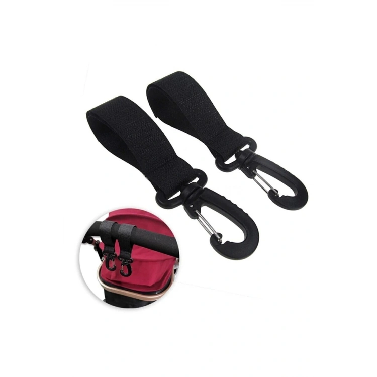 Bebek Arabası Askı Aparatı Puset Kancası Döner Başlıklı Askı Aparatı 2 Adet