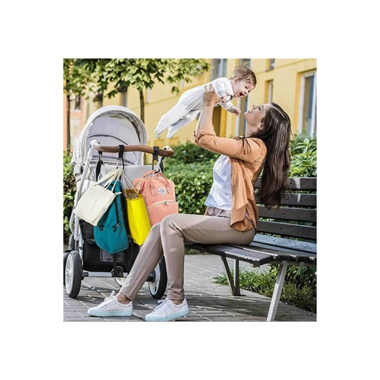 Bebek Arabası Çanta Asma Aparatı Puset Kancası & Bebek Arabası Askı Aparatı 5 Li Paket