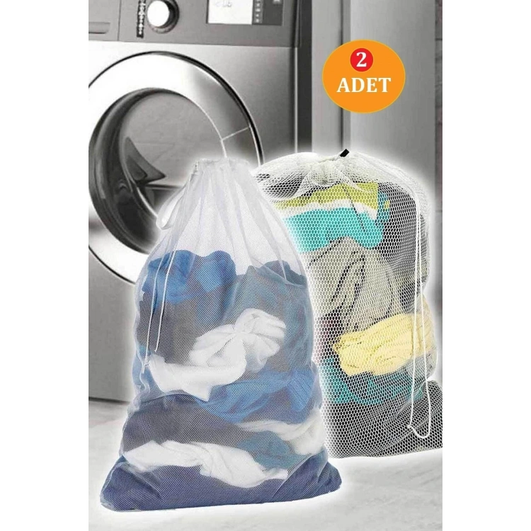 Çamaşır Yıkama Filesi - 60x40 Cm 2 Adet Isim Yazma Etiketli