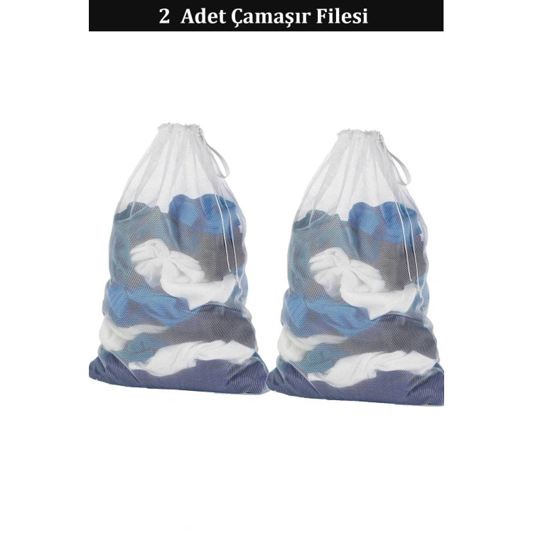 Çamaşır Yıkama Filesi - 60x40 Cm 2 Adet Isim Yazma Etiketli