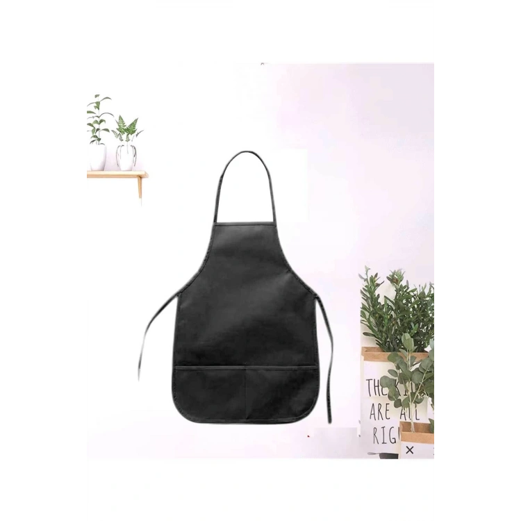 Çocuk Aktivite Önlüğü Boyana Önlüğü Kirlenme Önleyici Önlük siyah 6 Adet