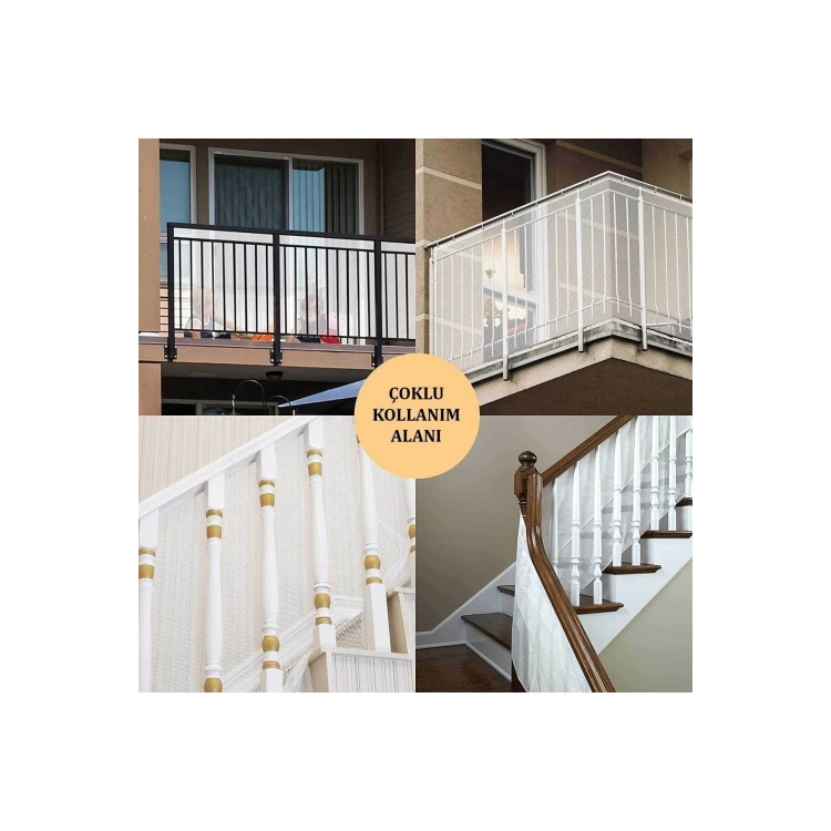 Çocuk Ve Evcil Hayvan Için Korkuluk Balkon Ve Merdiven Filesi Çocuk Güvenlik Filesi Koruyucu 3metre