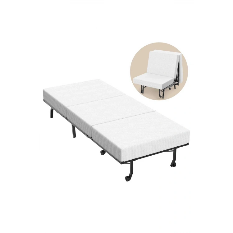 Çoton Katlanır Yatak, Yer Yatağı, Misafir Yatağı, Kamp Yatağı Sünger Katlanan Yatak 10CM Kalınlık