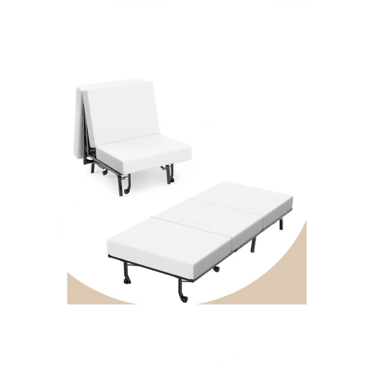 Çoton Katlanır Yatak, Yer Yatağı, Misafir Yatağı, Kamp Yatağı Sünger Katlanan Yatak 10CM Kalınlık