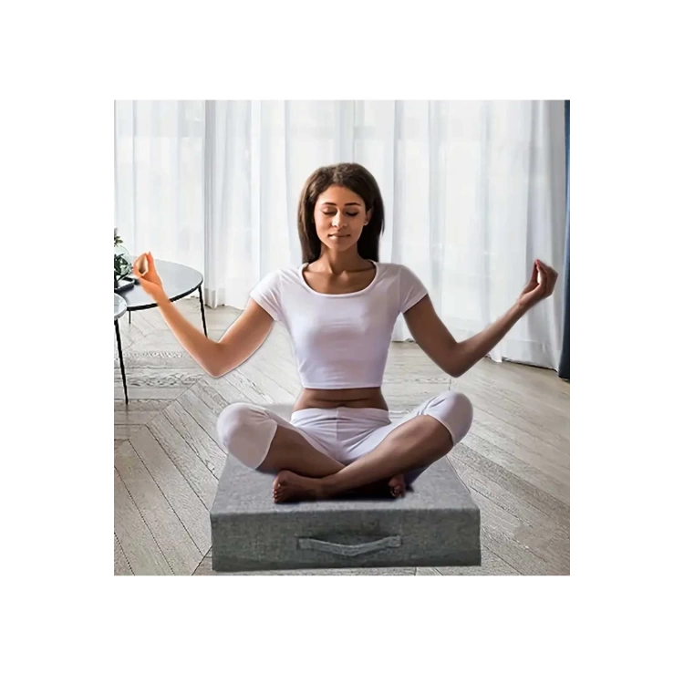 Çoton Kumaş Taşınabilir Meditasyon Minderi  Yoga Minderi 10 CM Kalınlıkta