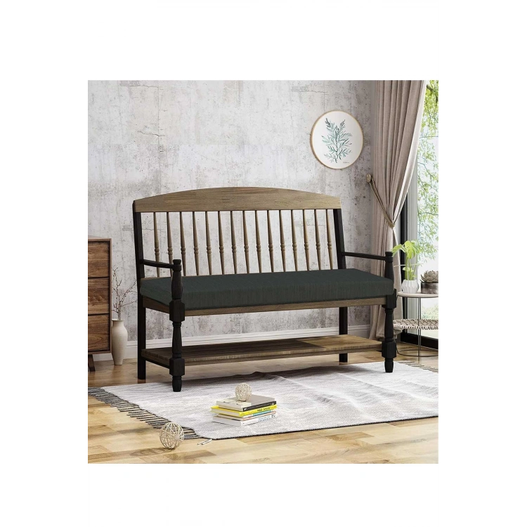 Çoton Kumaş Uzun Koltuk Minderi Iç Ve Dış Mekan Güneş Dayanıklı Bank & Sandalye Minderi100-45-8 Cm Antrasit