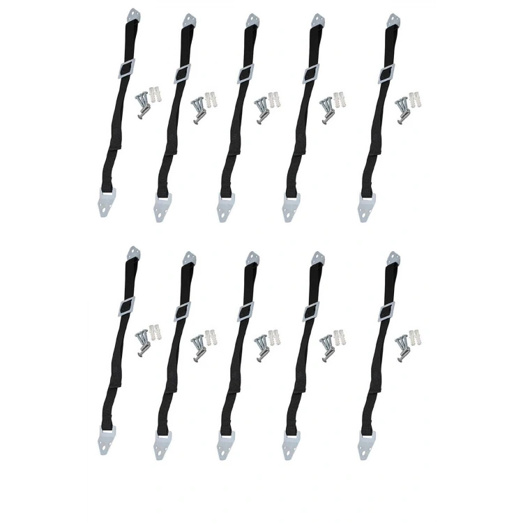 Deprem Güvenliği Kayışı Siyah Bebek Güvenlik Kemeri 10 Adet