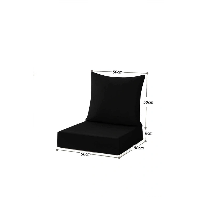 Dış Mekan Derin Koltuk Minderleri Sırtlıklı Puf lu Bahçe Minderi 1 SET