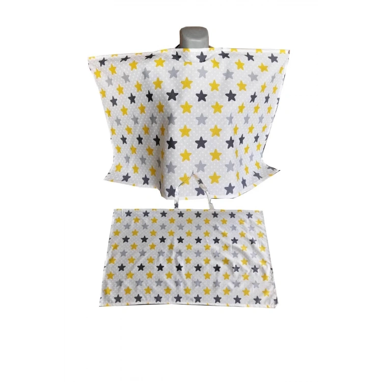 Emzirme Önlüğü Emzirme Örtüsü Sarı Yıldız