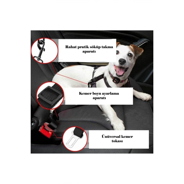Evcil Hayvan Araba Emniyet Kemeri Tasma Bağlama Aparatı
