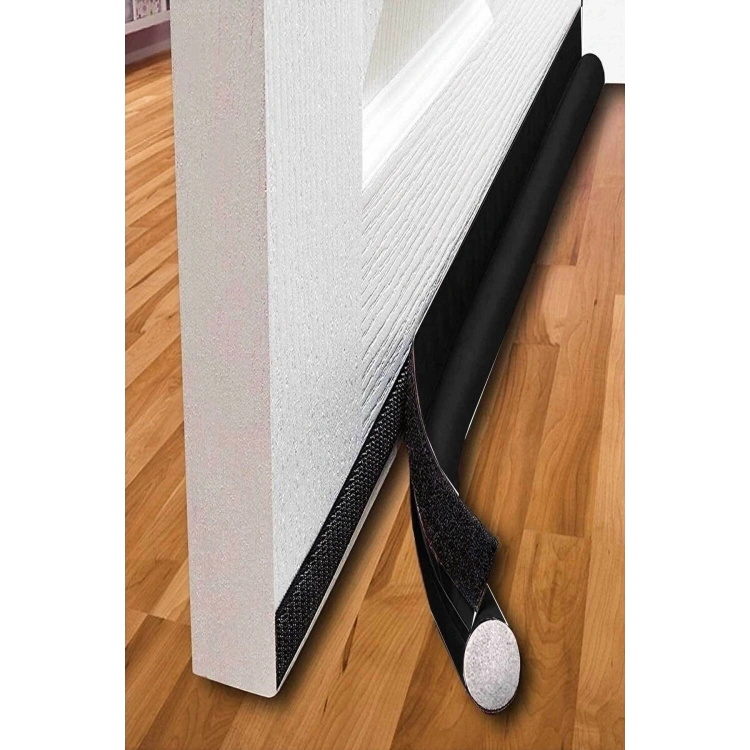 Kapı Altı Rüzgar Önleyici Isı Yalıtım Süngeri Eşik Altlığı Stoper Rüzgarlık Toz Soğuk 2adet Siyah
