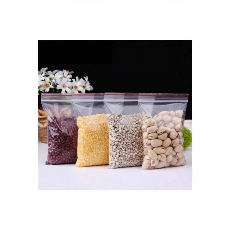 Kilitli Torba Şeffaf Poşet 9x7 Cm 200 Adet Kına Çerez Kuruyemiş Naylonu 9*7