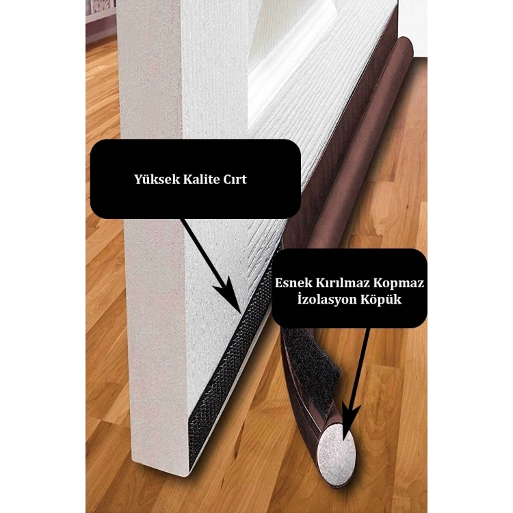 Lüks Kapı Altı Rüzgar Önleyici Sünger 90 Cm Krem