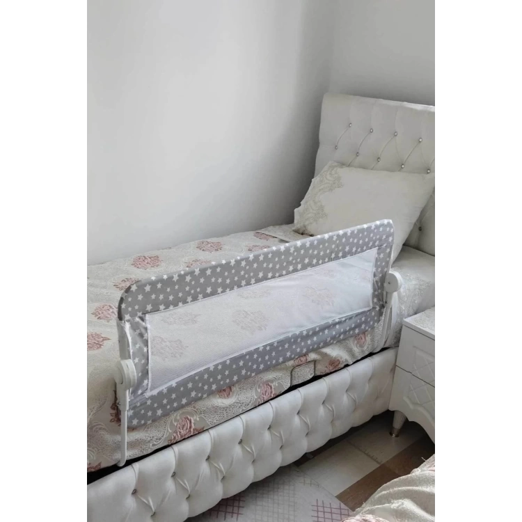 Rock Yatak Bariyeri Yatak Korkuluğu Pratik Katlanır Çocuk Yatak Bariyeri Bebek Düşme Önleyici GREY