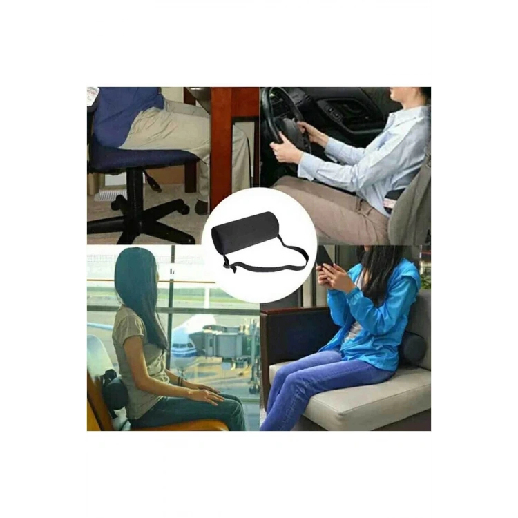 Ortopedik Sandalye Yastığı Rulo Bel Destek Minderi Yastığı Uzunluk 31cm