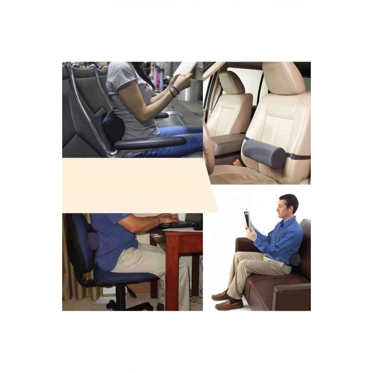 Ortopedik Sandalye Yastığı Rulo Bel Destek Minderi Yastığı Uzunluk 31cm