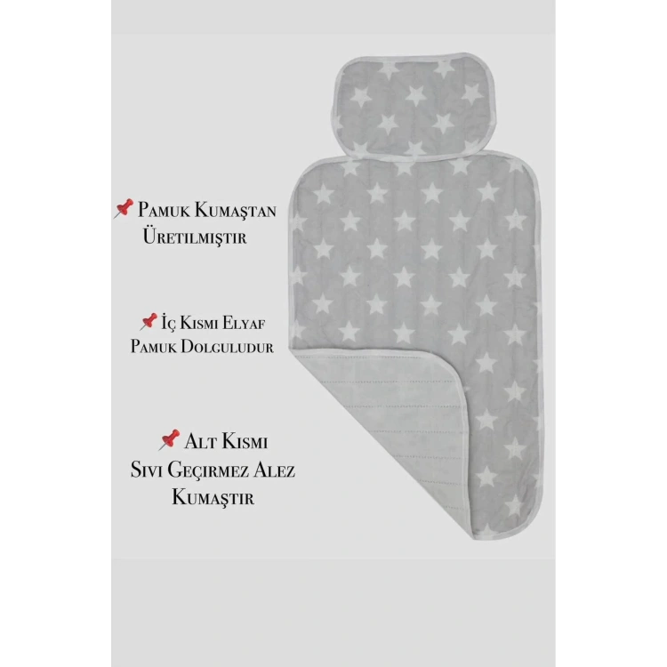 Pratik Alt Değiştirme Matı Minderi Alt Değiştirme Pedi Bakım Örtüsü gri