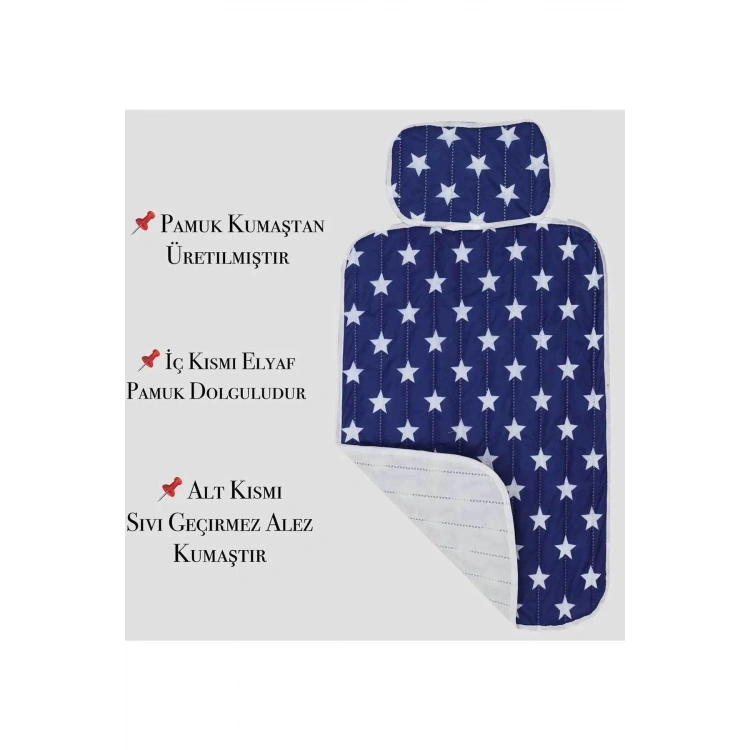 Pratik Alt Değiştirme Matı Minderi Alt Değiştirme Pedi Bakım Örtüsü Mavi