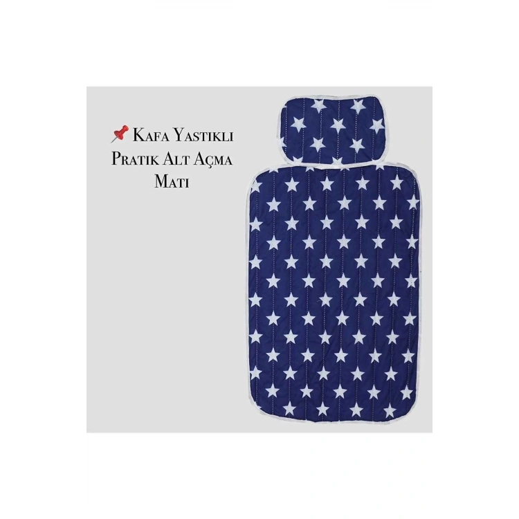 Pratik Alt Değiştirme Matı Minderi Alt Değiştirme Pedi Bakım Örtüsü Mavi