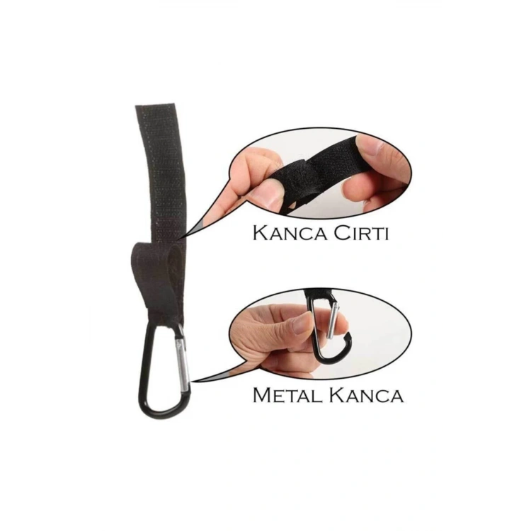 Puset Kancası Bebek Arabası Askı Apatı 2 Adet Renkli Metal Kanca
