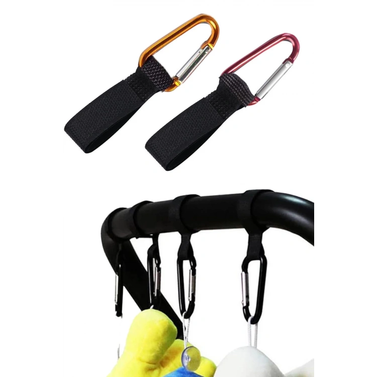 Puset Kancası Çanta Asma Aparatı Bebek Arabası Askı Aparatı 2 Adet