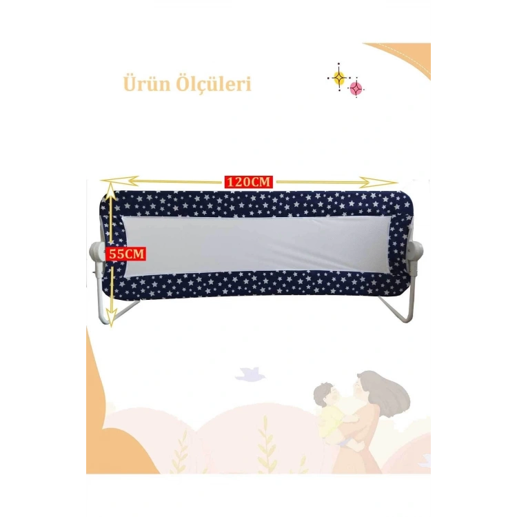 Rock Yatak Bariyeri Yatak Korkuluğu Pratik Katlanır Çocuk Yatak Bariyeri Bebek Düşme Önleyici Laci