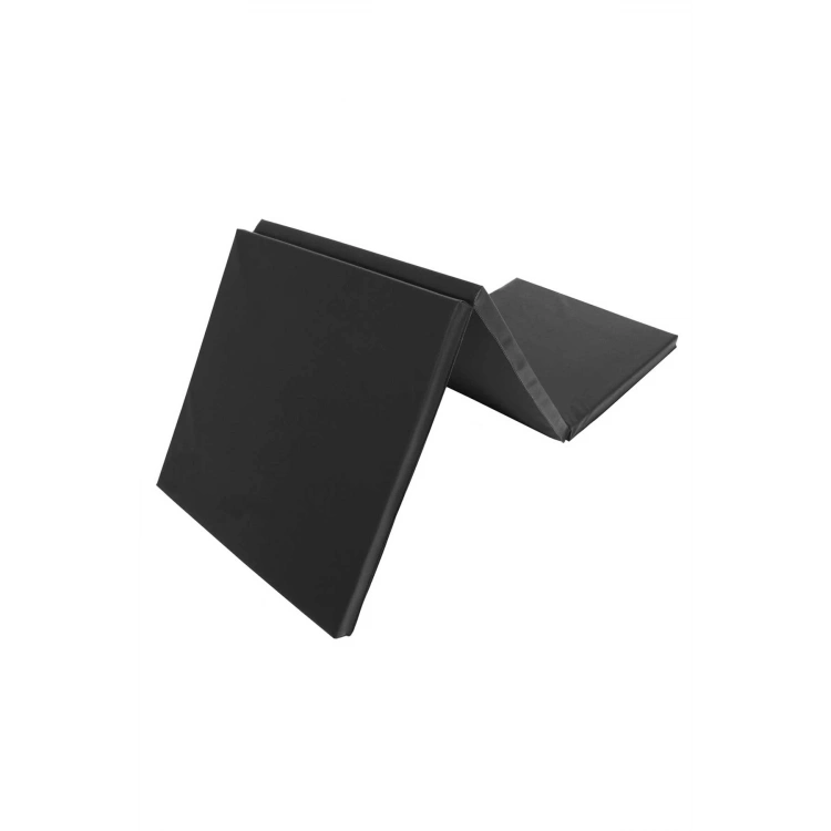 Üç Katlı Katlanabilir Kalın Spor Egzersiz Matı Temel Egzersiz Minderi Pilates Minderi 4CM Kalınlık siyah