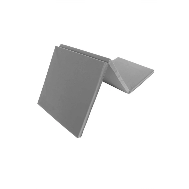 Üç Katlı Katlanabilir Kalın Spor Egzersiz Matı Temel Egzersiz Minderi Pilates Minderi 4CM Kalınlık gri