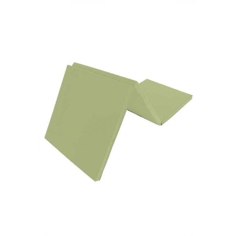 Üç Katlı Katlanabilir Kalın Spor Egzersiz Matı Temel Egzersiz Minderi Pilates Minderi 4CM Kalınlık krem