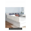 PRO Yumuşak Bebek Güvenlik Yatak Bariyeri Yatak Korkuluğu 150 Cm Tek Parça BEYAZ
