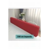 PRO Yumuşak Bebek Güvenlik Yatak Bariyeri Yatak Korkuluğu 200 Cm Tek Parça KIRMIZI