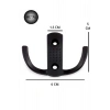Noktalı Metal Askı Şık Portmanto Askılık Dolap Mobilya Askısı Siyah (vidalar Dahil)