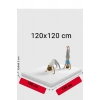 Çocuk Jimnastik Minderi 120x120x5 Cm 600 Denye Sıvı Geçirmez Kumaş Kaydırmmaz Yıkanabilir BÜYÜK BOY Beyaz