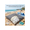 Su Geçirmez Plaj Minderi ve Bahçe Minderi - 600 Denye Fermuarlı, İç Kılıflı Yer Minderi beach minderi-Mavi