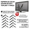 TV ve Mobilya Deprem Güvenlik Kemeri Seti 11 Parça – TV Sabitleme Aparatı ve Devrilme Önleyici Kayış