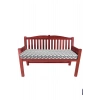 Bağlama Aparatlı Bahçe Balkon Bank Sandalye Minderi Ban Oturma Minderi 100x45x8 CM  Gri Zigzag
