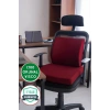 Ortopedik Ofis Sandalye Koltuk Bel Destek Yastığı Sırt ve Oturma Minderi Kare Takım 2li Takım