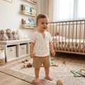 1/4 Yaş Müslin Kumaş Bebek Takımı
