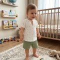 1/4 Yaş Müslin Kumaş Bebek Takımı