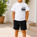 2/10 Yaş Keten Tişört Denim Şort Çocuk Takımı