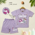2/5 Yaş Unicorn Baskılı Çocuk Takımı