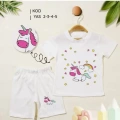 2/5 Yaş Unicorn Baskılı Çocuk Takımı