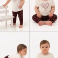 3/12 Ay Çiçek Taytlı Pamuk Bebek Takımı