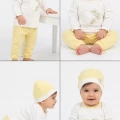 3/12 Ay Şapkalı Pamuk Bebek Takımı
